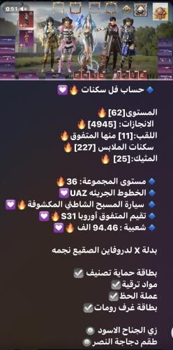 حساب ببجي عالمي رقم 19