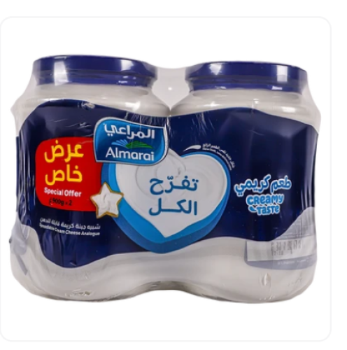 المراعي شبيه جبنة كريمية قابلة للدهن 2 حبة 900 جم