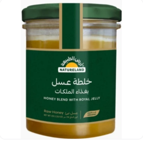 أرض الطبيعة خلطة عسل بغذاء الملكات والجنسنج العضوي...