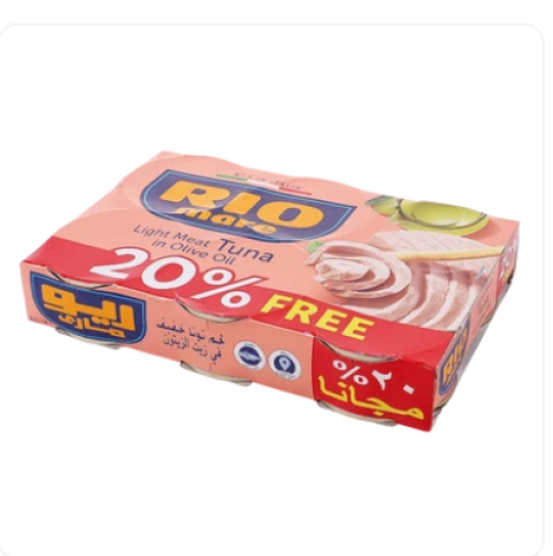 ريو ماري تونه بزيت الزيتون 6 حبه 80 جم