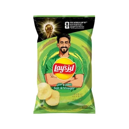 ليز شرائح البطاطس بالملح والخل حجم عائلي 155-165 ج...