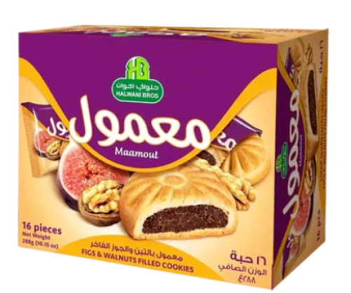حلواني معمول بالجوز والتين 16 حبة 18 جم