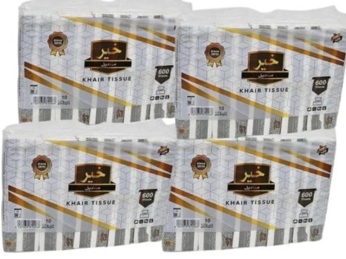 4 طرد مناديل خير 40 بكت