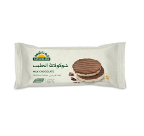 ارض الطبيعه كعك الأرز ميني بشوكولاتة الحليب 16 جم