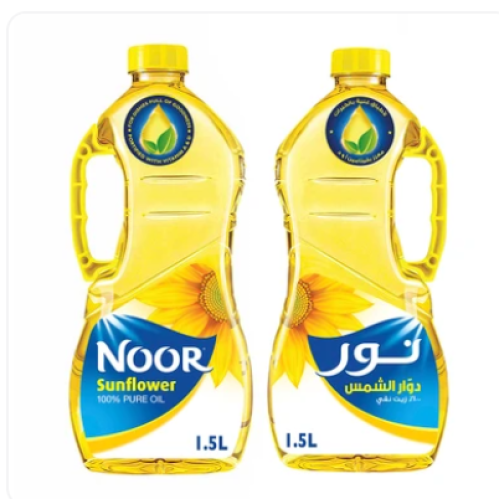 نور زيت دوار الشمس مجموعة 2 حبة 1.5 لتر