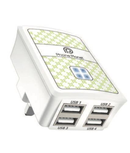 راس جداري فون بلانت 4 منافذ USB