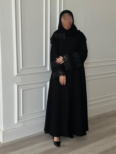 عباية كلوش قماش (سراميك)بأكمام دبل كلفه