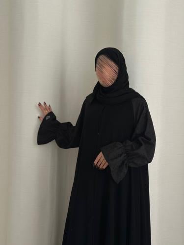 عباية كلوش قماش(سراميك)اكمام ركام
