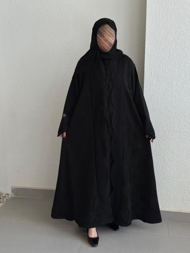 عباية كلوش قماش(جاكار+كريب)
