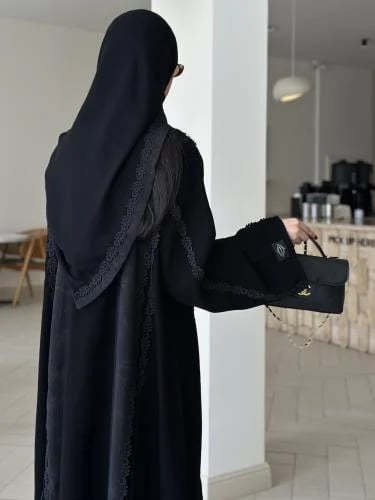 عباية نص كلوش قماش(سراميك؛ اضافه قماش