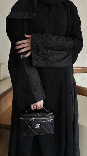 عباية قماش (سراميك)كلوش باضافه ركام