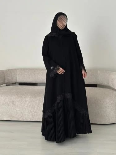 عباية كلوش قماش(سراميك)اضافة كسرات اسفل العبايه