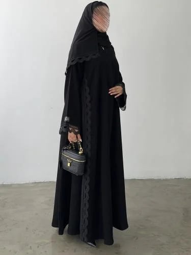 عباية كلوش قماش(سراميك) بكسرة بالجوانب