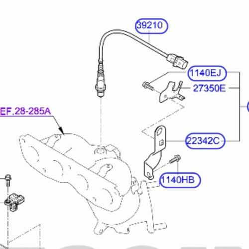 حساس الشكمان النترا 2012 الى 2018 اصلي 392102E151