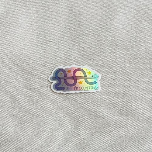 ملصق هولوقرافيك Shh I’m counting
