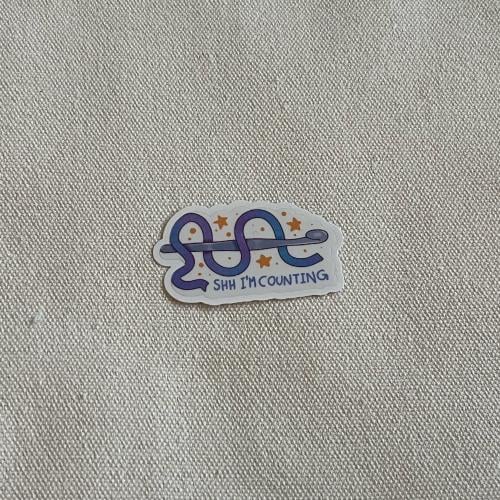 ملصق شفاف Shh I’m counting