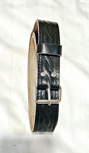 حزام جلد طبيعي لون اسود