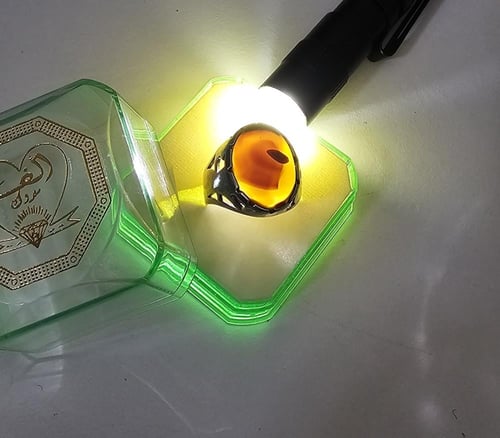 خاتم عقيق مصور فضه مختومه مقاس ١٠