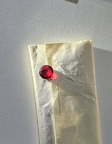 حجر ياقوت روبي صناعه تشيكي غوزلافي حجم راهي،