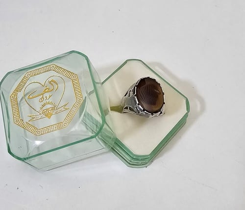 خاتم عقيق مصور فضه اصلي