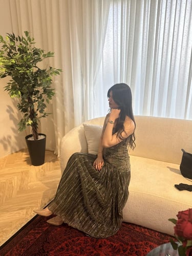 فستان سهره زيتي ،