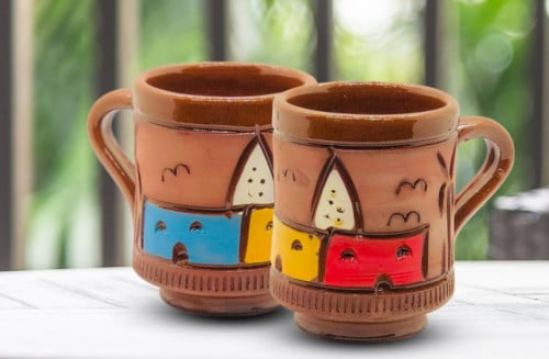 كوب فخار ملبس سيرامي