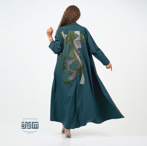 لوسيانا .. عبايه مصنوعه من الكتان الفاخر بتطريز بو...