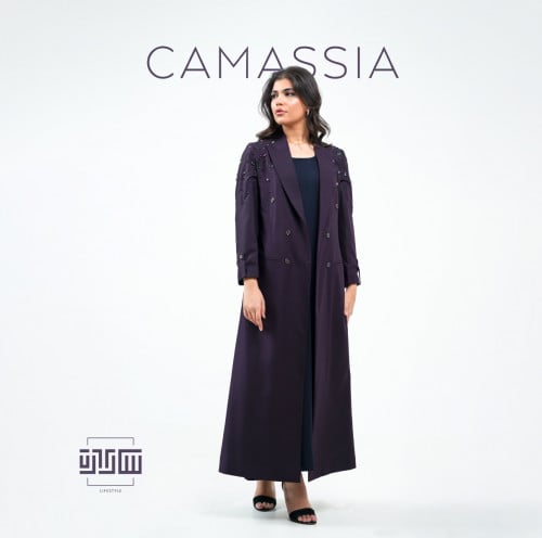 كاماسيا بلايزر عبايا مطعمه الكريستال السوارفسكي ال...