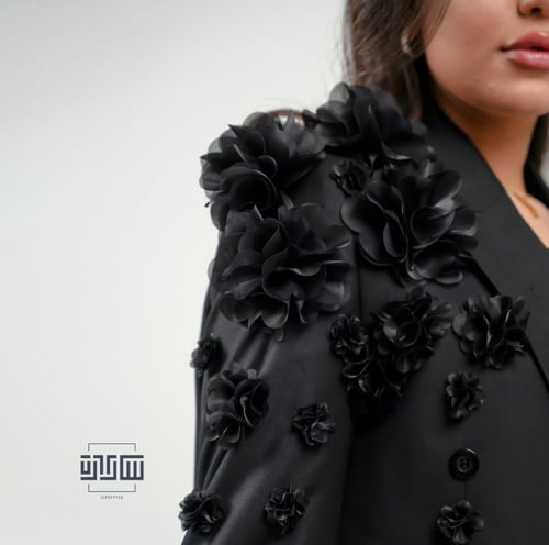 اوديسا عبايا بلايزر انيق مطعم بالورود الثلاثية الا...