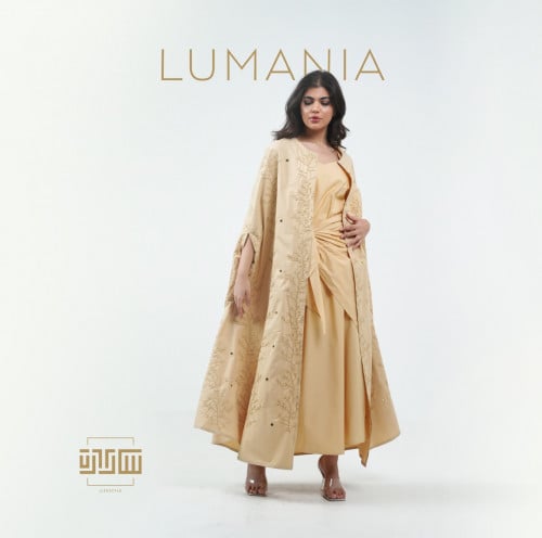 لومانيا عبايا ثلاث قطع مصنوع من الشانتون والقطن ال...