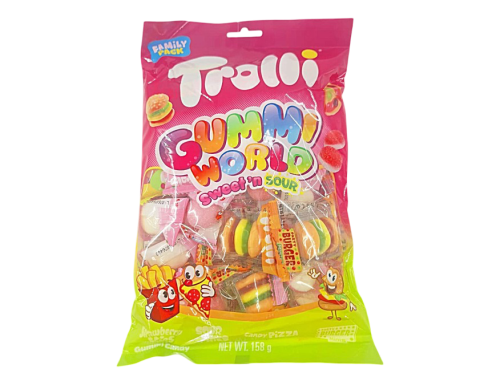 ترولي حلوي مشكل كيس 158غ / Trolli Gummi World 158G