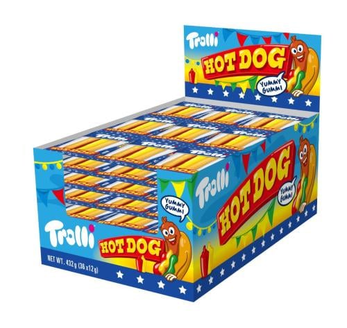 TROLLI HOT DOG 12GX36 / ترولي حلوي هوت دوج علبه 12...