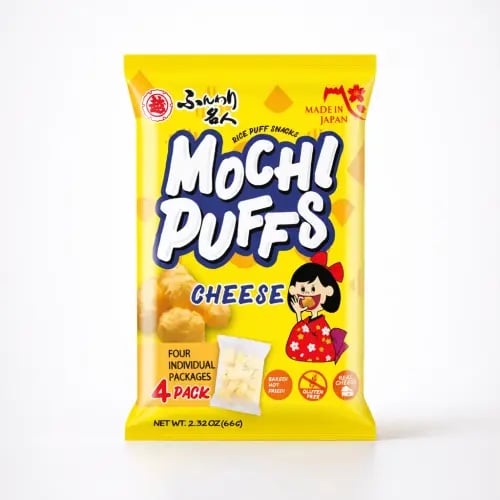 موتشي باف ياباني بالجبن / Mochi Puffs Cheese
