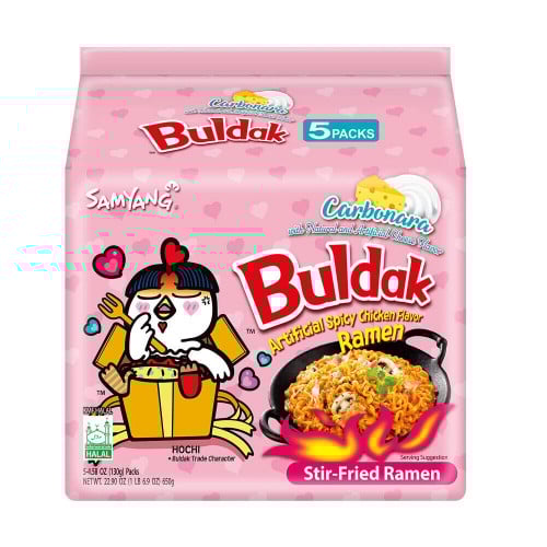 ساميانغ بولداك كاربو مكرونة سريعة التحضير بنكهة ال...