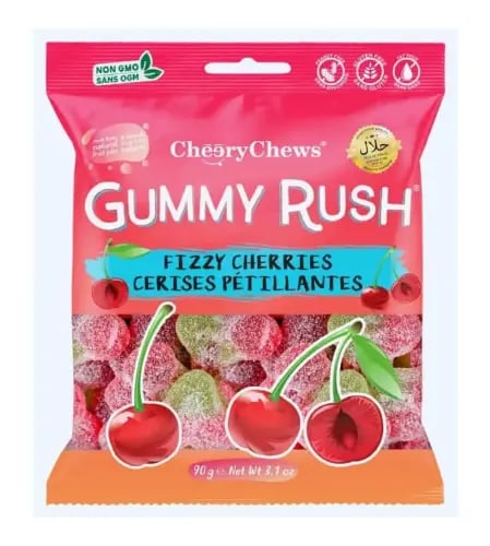 جامي راش كرز 90غ / Gummy Rush Fizzy Cherries 90G