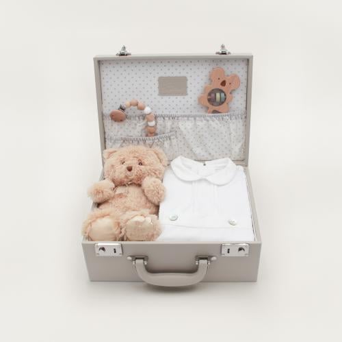 حقيبة جلدية بطقم من البراند الاسباني Ancar