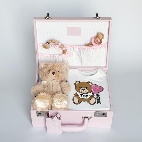 حقيبة جلدية فاخرة-فستان ابيض من Moschino