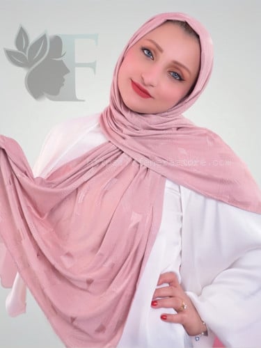 طرحة قطن متمدد منقوش