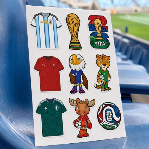 ستيكرات شيت A6 - استيكرات كاس العالم 2026