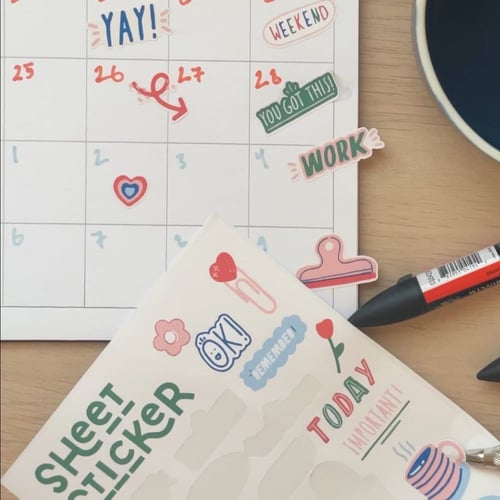 ستيكرات في شيت A5