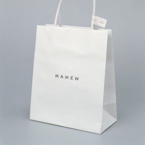 كيس كرافت أبيض مع طباعة