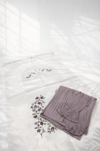 طقم صلاة لف مكسر بنفسجي