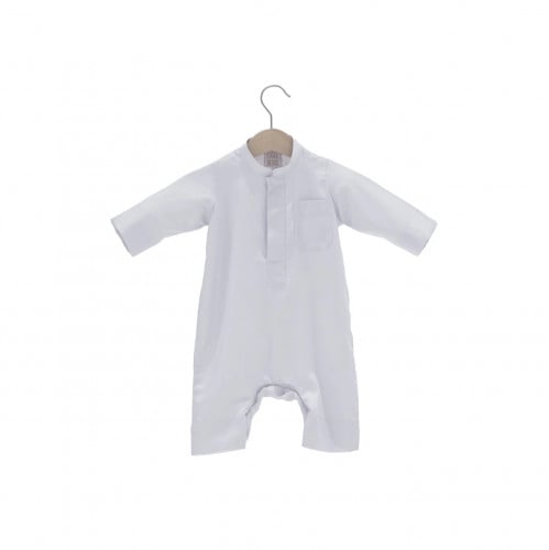 ثوب بربتوز ابيض لأطفال الرضع