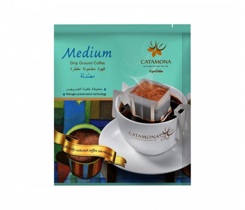 قهوة مطحونه مقطرة معتدلة من كاتامونا 10 اظرف كاتام...