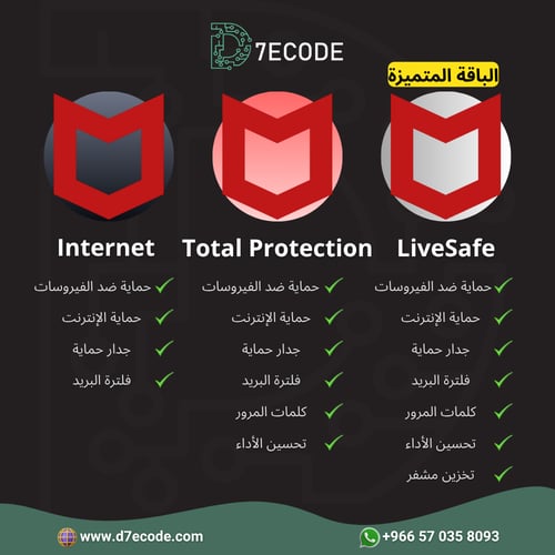 McAfee LiveSafe - حماية لجميع أجهزتك وحساباتك