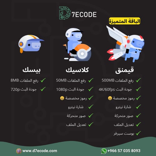 اشتراك Discord Nitro Basic – خصائص محسّنة بسعر أقل
