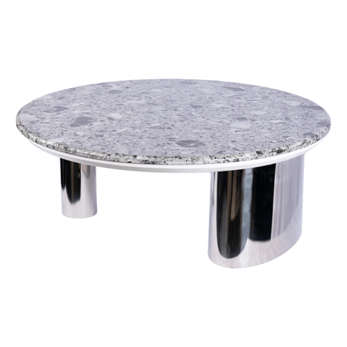 طاولة مكونة من قطعتين ماربيل و فولاذ