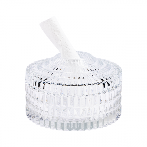 علبة مناديل زجاجية