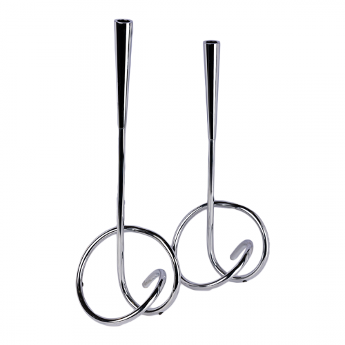 شمعدان فضي بنهاية حلزونية طويل