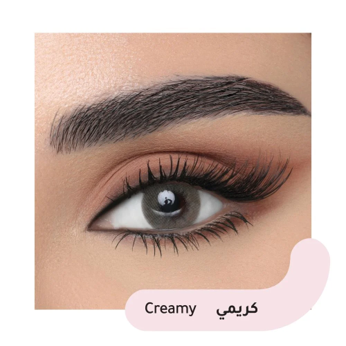 عدسات ليناس لون كريمي على النظر Linas Creamy